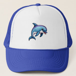 Boné Golfinho de Desenho Animado Sorridente