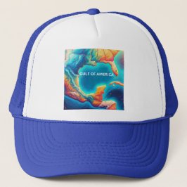 Boné golfo do mapa colorido da américa