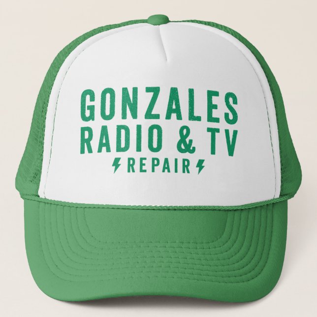 Boné Gonzales Radio & TV Repair Trucker Hat (Frente)