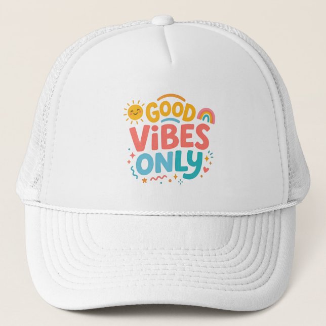 Boné Good vibes only Retro Trucker Hat  (Frente)