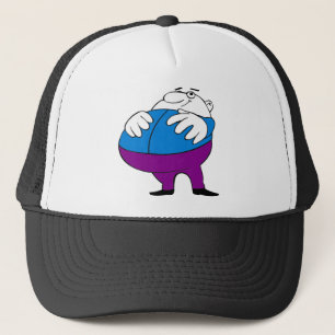 Boné gordo-homem-desenhos animados