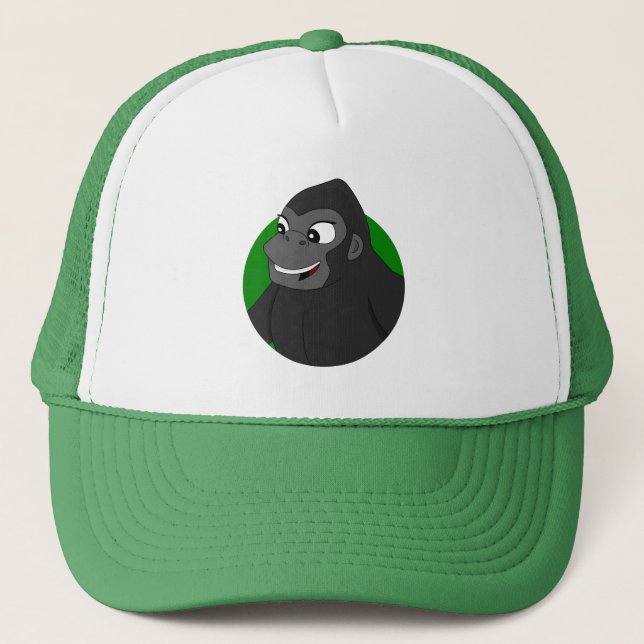 Boné Gorilla Cartoon Trucker Hat (Frente)