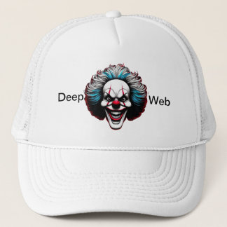 Boné Gorra blanca con logo y texto Deep Web