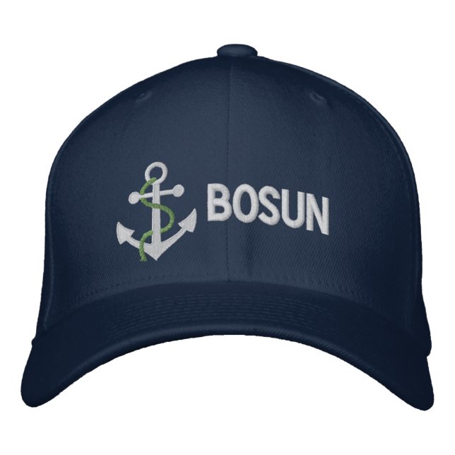 Boné Gorra Bordada BOSUN Iate Azul (Frente)