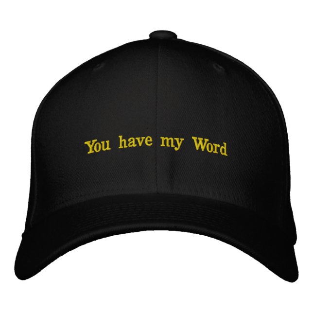 Boné Gorra con frases de color negro  (Frente)