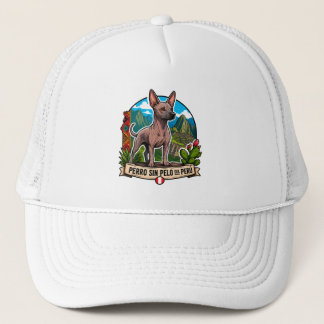 BONÉ GORRA CON LA IMAGEN DEL PERRO SIN PELO DEL PERU