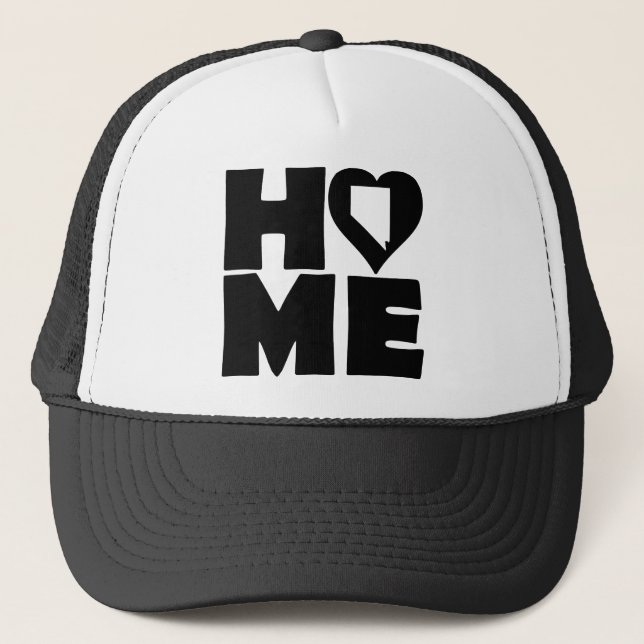 Boné Gorra de beisebol Nevada Home Heart State Trucker  (Frente)