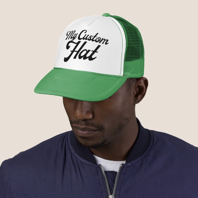 Boné Gorra de caminhão verde e branco personalizada mal (In Situ)
