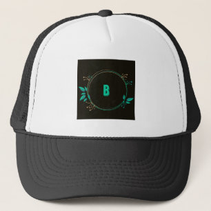Boné Gorra de caminhoneiro com letra B monograma impres