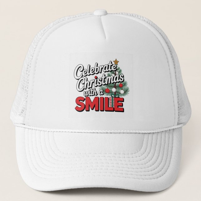 Boné Gorra de Caminhoneiro Divertida para Celebrar o Na (Frente)