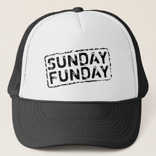 Boné Gorra de camionista vintage SUNDAY FUNDAY (Frente)