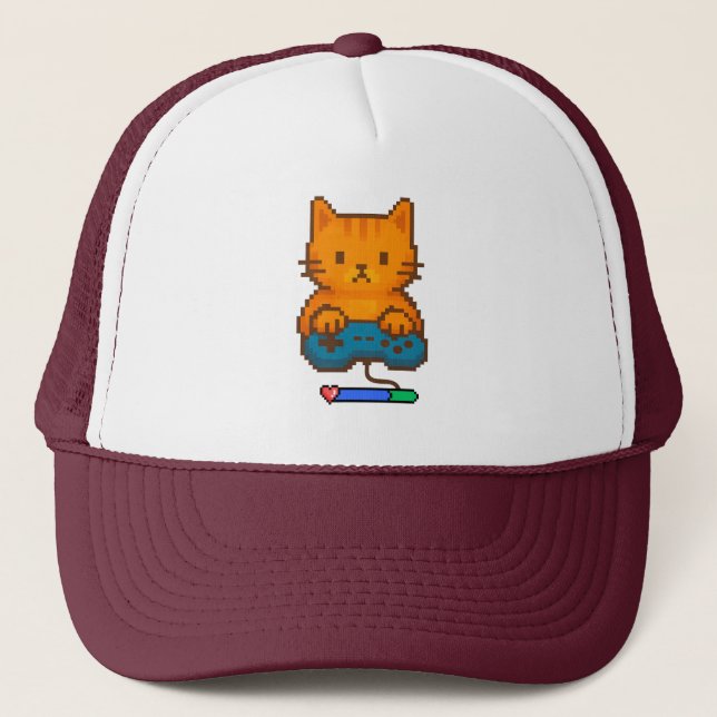 Boné gorra de gato gamer (Frente)