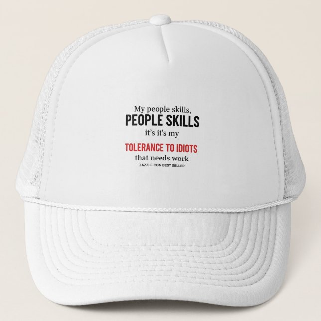 Boné Gorra engraçada sarcástica: Minha Tolerância a Idi (Frente)