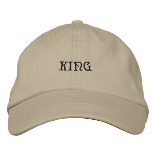 Boné Gorra Khaki Ajustável KING Nome de Texto Personali