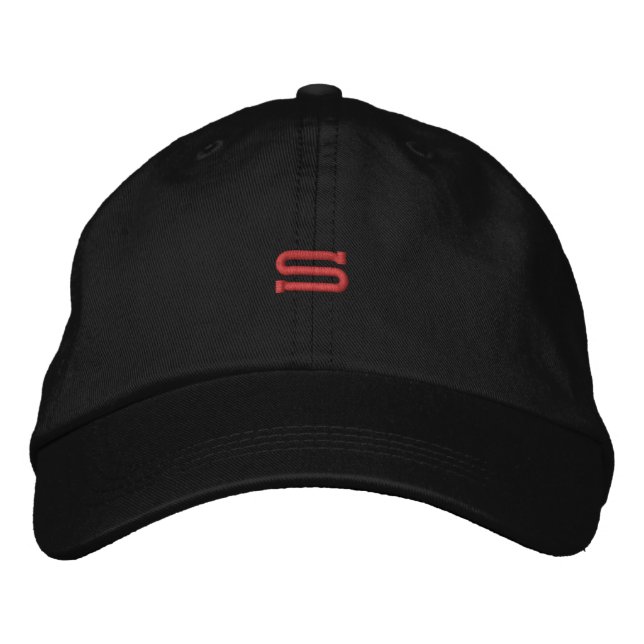 Boné Gorro Bordado com Monograma Inicial Letra S Maiúsc (Frente)