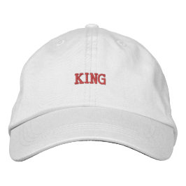 Boné Gorro Clássico Branco de Algodão com Bordado King