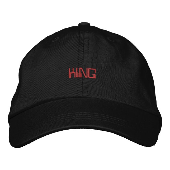 Boné Gorro com Nome de Rei Impresso em Preto (Frente)