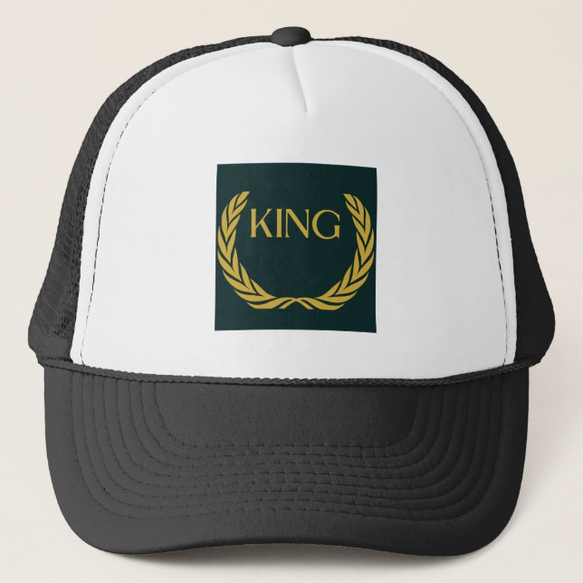 Boné Gorro de caminhão de espuma KING Estiloso Impresso (Frente)