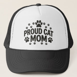 Boné Gorro de Caminhoneira Mãe de Gato Orgulhosa