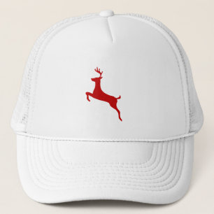 Boné Gorro de Caminhoneiro de Natal Rena Minimalista -
