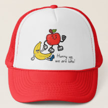 Gorro de Caminhoneiro Engraçado de Maçã e Banana C