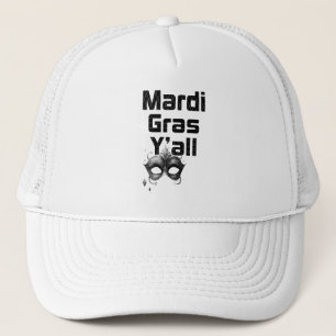 Boné Gorro de Caminhoneiro Mardi Gras Y'all