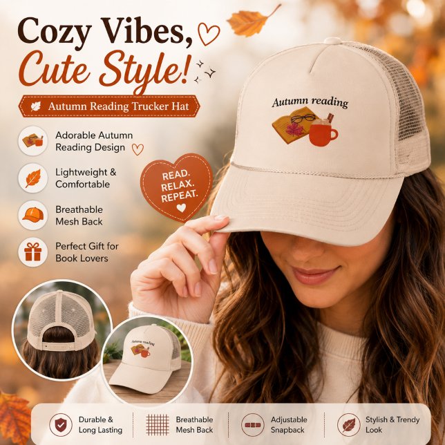 Boné Gorro de Caminhoneiro Vibes Aconchegantes de Outon (Criador carregado)