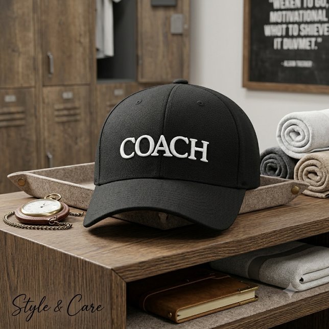 Boné Gorro de lã COACH Básico Personalizado Flexfit (Personalized COACH Basic Flexfit Wool Cap)