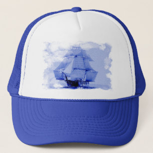 Boné Gorro de Navio à Vela USS Monongahela Vintage