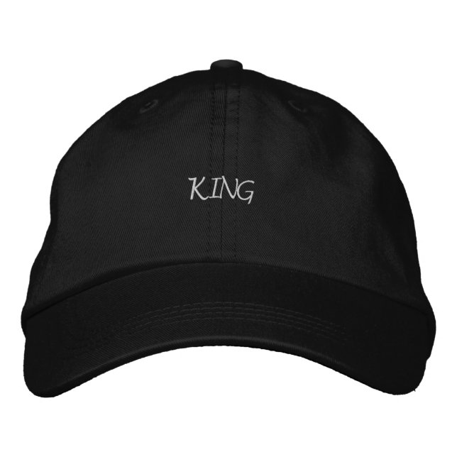 Boné Gorro King Preto com Bordado Elegante Chapéu Mascu (Frente)