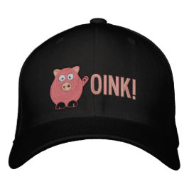 Boné Gorro Oink Bordado Porco