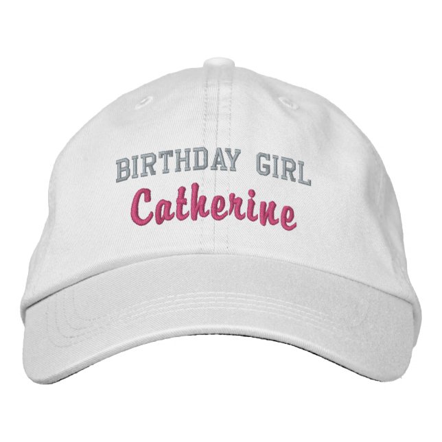 Boné Gorro Personalizado para Menina de Aniversário, Ch (Frente)
