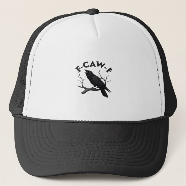 Boné Gothic Crow Funny F-Caw-F Humor Essential Creative (Frente)