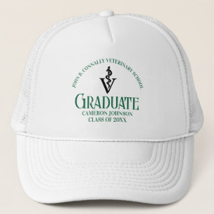 Boné Graduação da Escola Veterinária Verde Personalizad