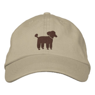 Boné Gráfico de Poodle Marrom