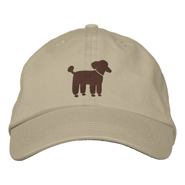 Boné Gráfico de Poodle Marrom (Frente)