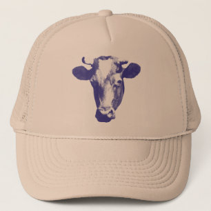 Boné Gráfico roxo da vaca do pop art