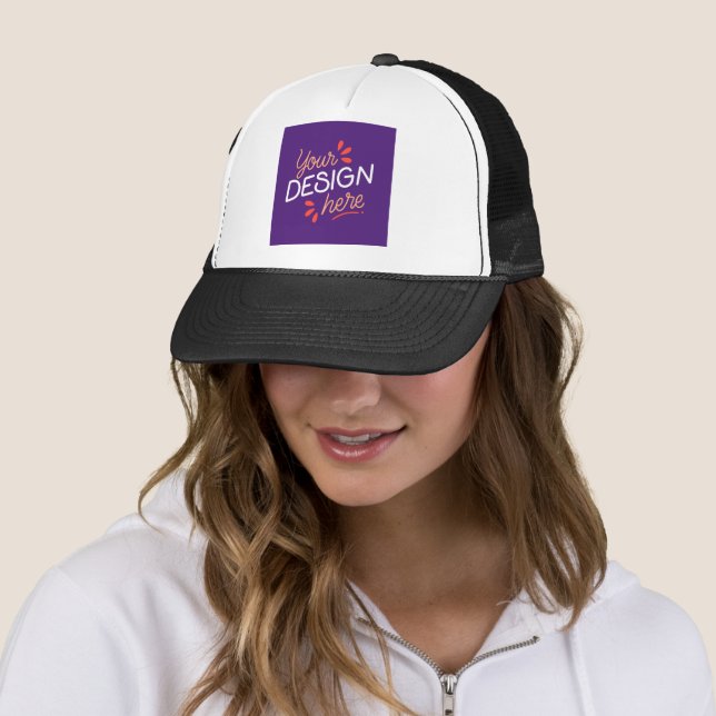Boné Gráfico roxo quadrado com laranja divertido (In Situ)