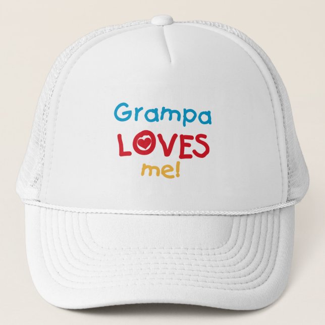 Boné Grampa me ama T-shirts e presentes (Frente)