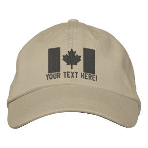 Boné Grande bordado canadense personalizado da bandeira