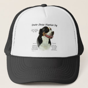 Boné Grande Design de História do Cachorro na Suíça