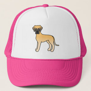 Boné Grande Ilustração de Cartoon de Cão-de-Dane