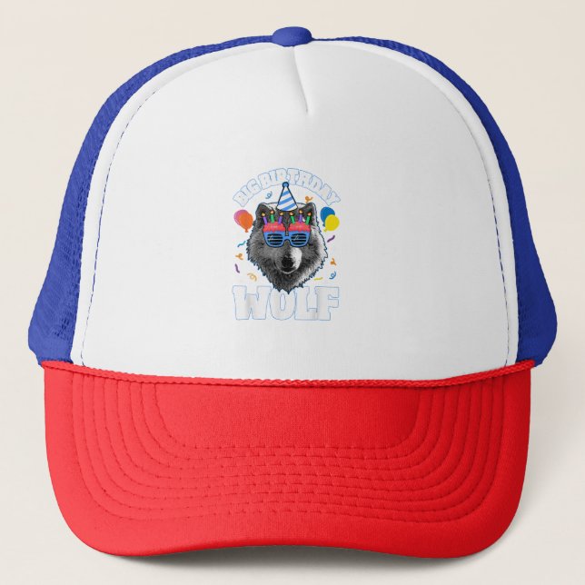 Boné Grande Lobo de Aniversário para Lobos (Frente)