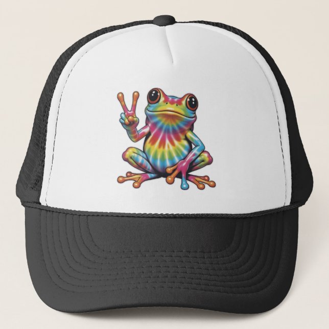 Boné Gravata-Dye Amante de Sapo Humorístico Símbolo de  (Frente)