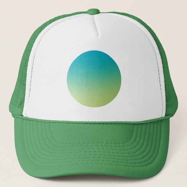 Boné Green Gradient Circle Vignette Abstract Design (Frente)