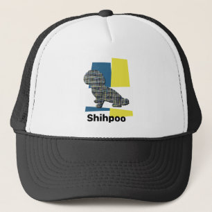 Boné Grelha de Tricolor de Cuta Silhueta Canina Shihpoo