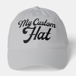 Boné GREY Custom Baseball Cap Blank Template (Dad Cap)