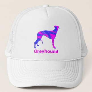 Boné Greyhound / Cachorro Silhueta Quente Rosa & Azul