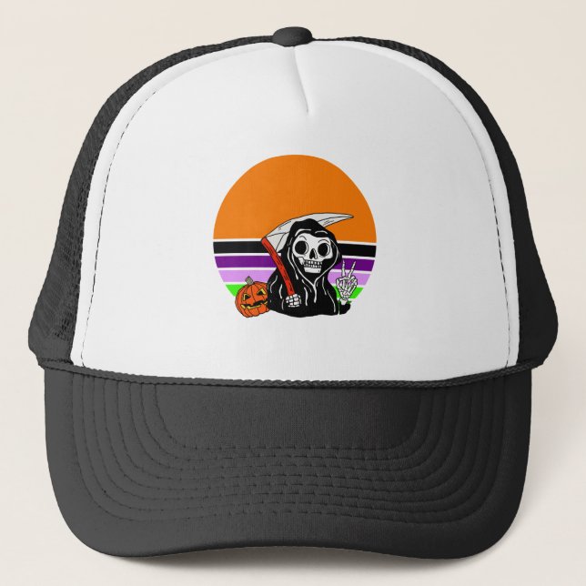 Boné Grim Reaper - Halloween Sunset Jack O'Lantern (Frente)