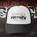 Boné Grunge preto e branco moderno para o vovô Legal<br><div class="desc">Este design moderno e grunhido é composto por tipografia sã-serif.</div>